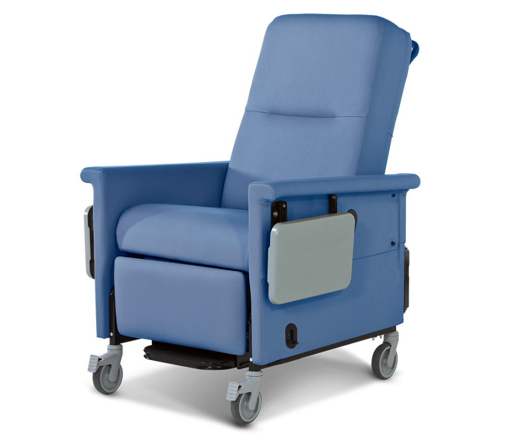 Champion Manufacturing RECLINER, MANUAL 85SERIES BONNIE BLU W/SIDE TABLE - 858T21-7