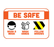 BeSafe Messaging Facilities Wall Decals - Orange & White, 6" x 9", 3 per Pack