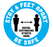 BeSafe Messaging Education Floor Decals - Blue & White, 12" x 12", 6 Per pack
