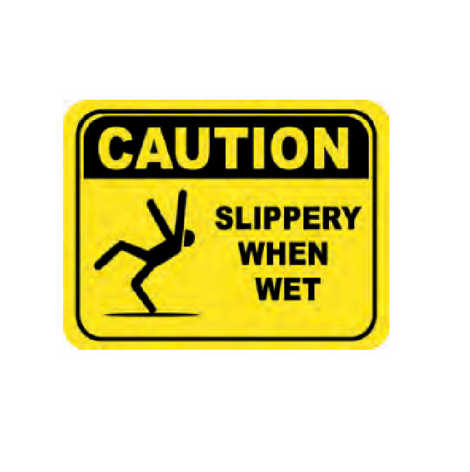 Healthmark Floor Signs "Slippery When Wet Floor Sign" - 3" x 21" in, HMK-FS-SLIP