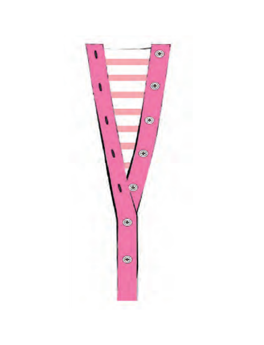 Healthmark PPE Decals Pink Button Down - 15" x 3.96" in, 50 Per Case - HMK-BTTNDWN-3915PK