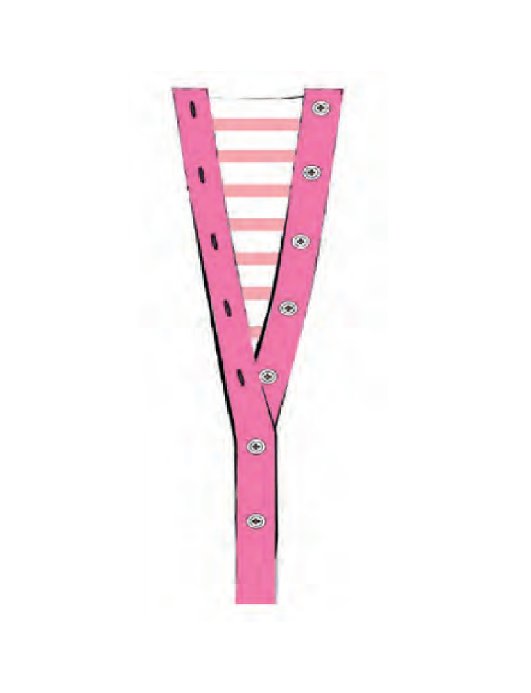 Healthmark PPE Decals Pink Button Down - 15" x 3.96" in, 50 Per Case - HMK-BTTNDWN-3915PK