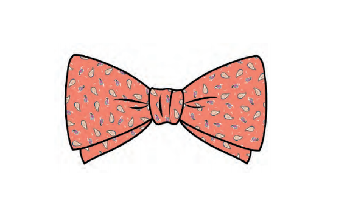 Healthmark PPE Decals, Bow Tie-Paisley - 2.47" x 4.94" in, 50 Per Case - HMK-BWTE-2449PA