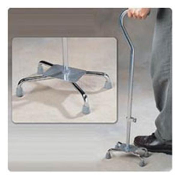 Roylan div of Patterson Med Cane Quad Wide Base Aluminum 300Lb Capacity 29-38" Silver Adult Ea - CA70021