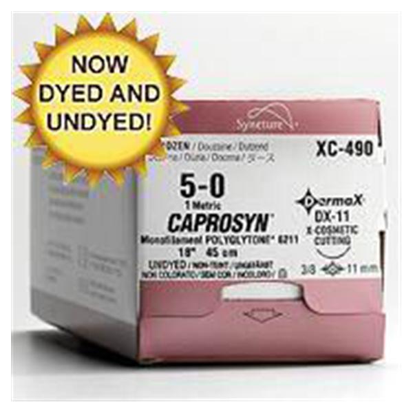 Medtronic MITGCovidien Suture 30 Glycolide/Lactide P12 Caprosyn Und