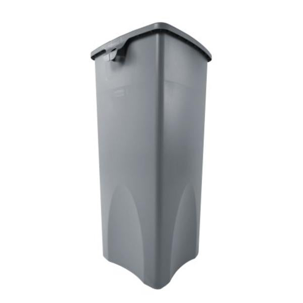 Rubbermaid Can Trash Untouchable Resin 23Gal No Lid Gray Square 4/Case - FG356988GRAY