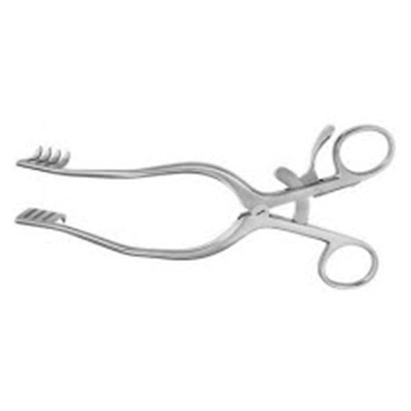 Miltex-Integra Forcep Tissue Adson 7-1/2" Angled Arm 4X4 Teeth 3/4X3/4" Stainless Steel Ea - 11-702