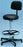 Airbuoy - Lab Stool Backrest Pneumatic Height Adjustment 5 Casters Gunmetal Gray - 18432