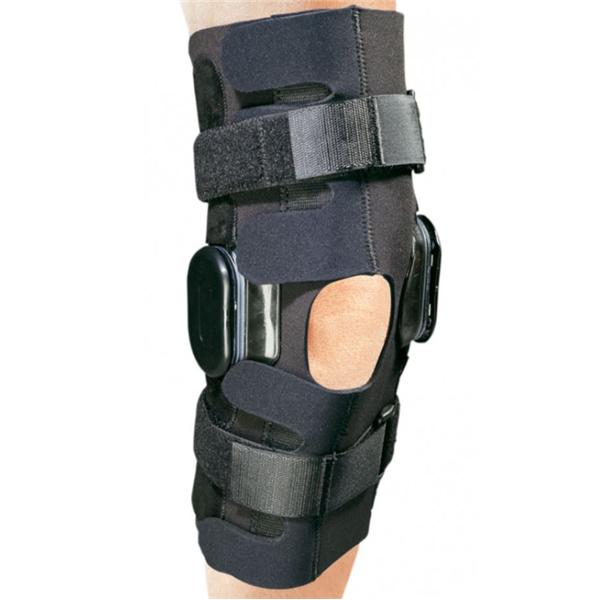 DJO Brace Wraparound Action Adult Long Knee Neo Black Size 17" X-Large Universal Ea - 79-94412