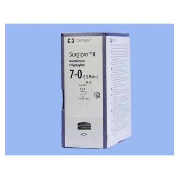 Medtronic MITG-Covidien Suture 7-0 Polypropylene Cv-1 Surgipro Ii Blue 18" Monofilament 36/Ca - VP701X