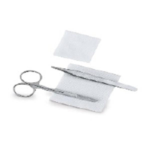 Medical Action Industries Tray Suture Removal With Medium Alcohol Prep Pad/Forceps Each, 50 Ea/Ca - 61106