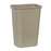 Rubbermaid Can Trash Resin/Smooth Finish 41Qt No Lid Beige Rectangle Each, 12 Ea/Pk - FG295700BEIG