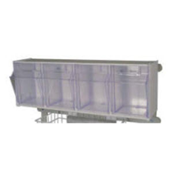 Harloff Manufacturing Bin Tilt Classic Clear Plastic With Rail Clips Ea - TILTBIN4RC