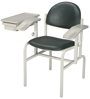 The Brewer Company Brewer 1500 Blood Drawing Chair Double Adjustable Armrests Sage - 1500-SP-HAM105