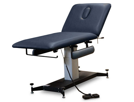 Hausmann 2-Section Hi-Lo Treatment Table with Armrests and Adjustable Glides - 75" x 28" x 24" - 33", - 6071