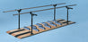 Hausmann Industries - Parallel Bars Platform 10 L Foot X 15 - 28 W Inch X 29 - 44 H Inch Black / Brown - 1393