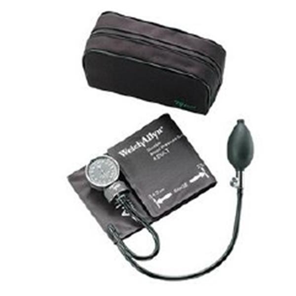 Welch-Allyn Sphygmomanometer Aneroid Durashock Platinum Series 12 Lg Adlt Arm Dl Dspl Blk Ea - 5090-41CB