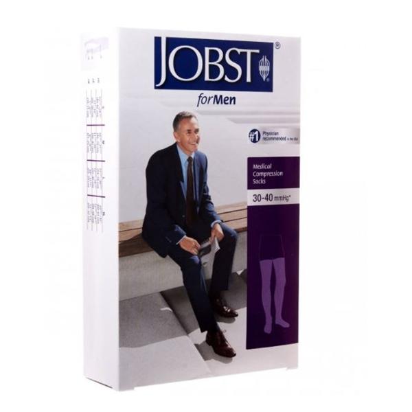 BSN Medical Socks Compression Jobst Formen Thigh High Closed Toe Large Black 1/Pr - 115414
