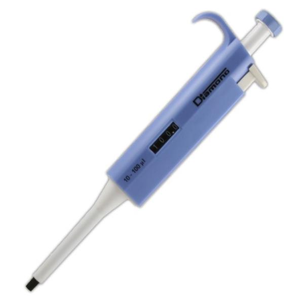 Globe Scientific Diamond Adjustable Volume Pipette 10-100Ul Graduated Blue Ea - 3301-100