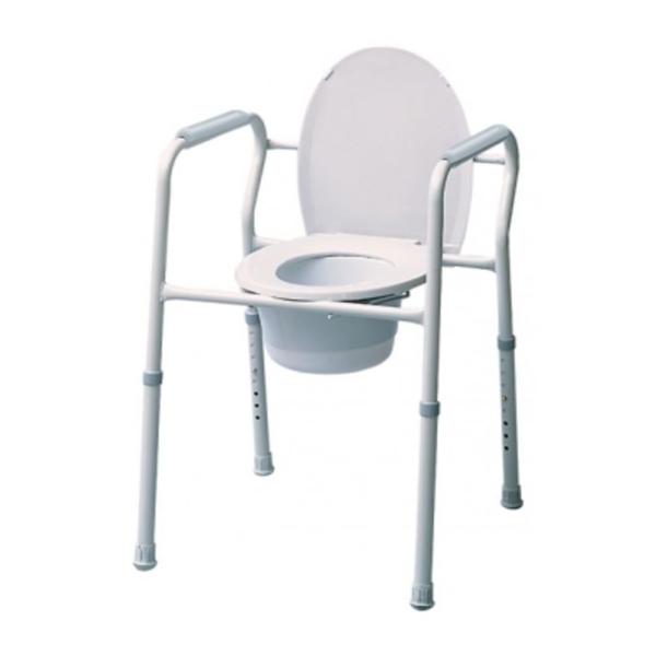 Graham-Field/Everest &Jennings Commode 3-In-1 Lumex Silver 300Lb Capacity Light Gray Tips 24X15.5-23.5" 4/Ca - 7103A-4