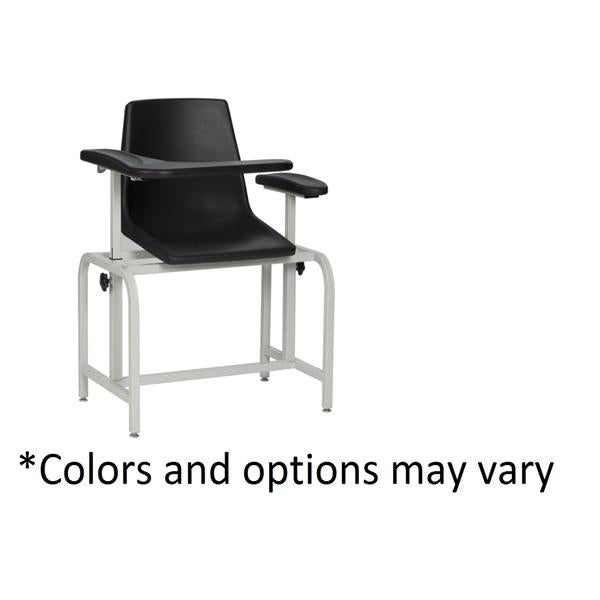 Winco Mfg, Chair Blood Draw Black Steel 300Lb Capacity Ea - 2571