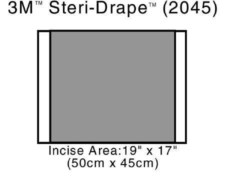 3M Steri-Drape 2 - Surgical Drape Incise Drape 17 W X 19 L Inch Sterile - 2045