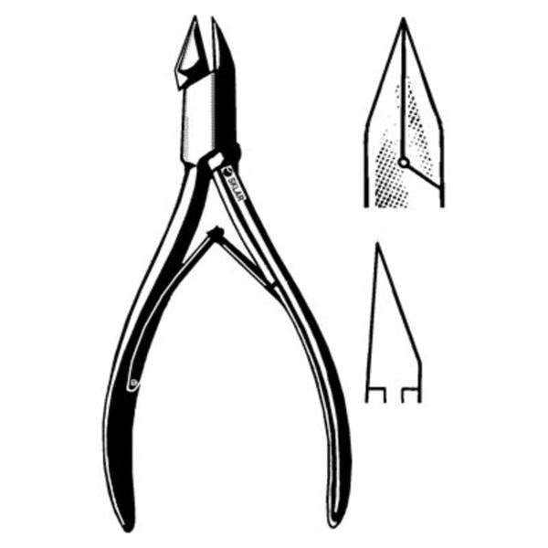 Sklar Instruments Splitter Nail 6" Straight Back/Tapered Jaw Sharp Double Spring Ss Ea - 97-1663