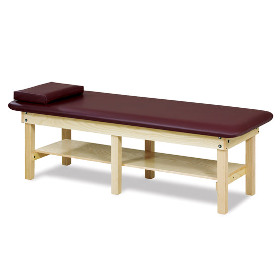 Clinton Industries TABLE, TRTMT BARIATRIC H-BRACES LOW HEIGHT W/SHELF - 6196