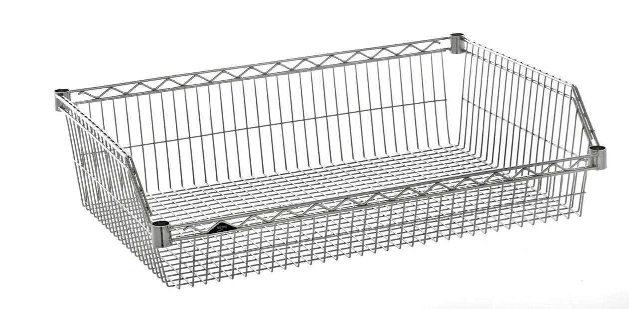 Metro Crash  Super Erecta Basket Shelving, Chrome