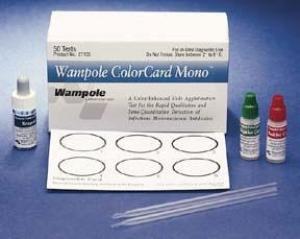 Alere ColorCard Mono Rapid Test Kit Agglutination Test Infectious Mononucleosis Serum / Plasma Sample 50 Tests - 27135