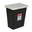 Cardinal SharpSafety RCRA Waste Container 26 H X 12-3/4 D X 18-1/4 W Inch 18 Gallon Black Base / White Lid Vertical Entry Hinged Lid - 8617RC