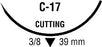 Sofsilk - Suture with Needle Nonabsorbable Coated Black Suture Braided Silk Size 2 30 Inch Suture 1-Needle 39 mm Length 3/8 Circle Reverse Cutting Needle - SS-651