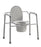 Drive Medical Drive Bariatric Commode Chair drive Fixed Arm Steel Frame Back Bar 17 to 23 Inch Height - 11117N-1