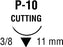 Premium - Suture with Needle Absorbable Uncoated Undyed Suture Plain Gut Size 6 - 0 18 Inch Suture Double-Armed 11 mm Length 3/8 Circle Reverse Cutting Needle - SG-1645