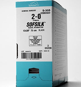 Covidien Sofsilk Suture without Needle Braided Silk Nonabsorbable Coated Size 5 24 Inch Suture - S282