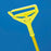Quick Change - Mop Handle 60 Inch Length Vinyl Coated Aluminum / Plastic Yellow Thumbwheel / Side Gate Connection - BWK620