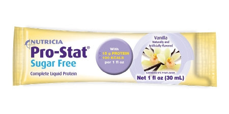 Medical Nutrition USA Pro-Stat Sugar-Free Protein Supplement Vanilla Flavor 1 oz. Individual Packet Ready to Use - 40464-U