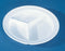 Alimed Inner Lip Partitioned Plate White Reusable Melamine 8-3/4 Inch Diameter - 8128