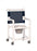 ipu Original - Commode / Shower Chair Fixed Arm PVC Frame Mesh Back 17-1/4 Inch Seat Width - SC9111P