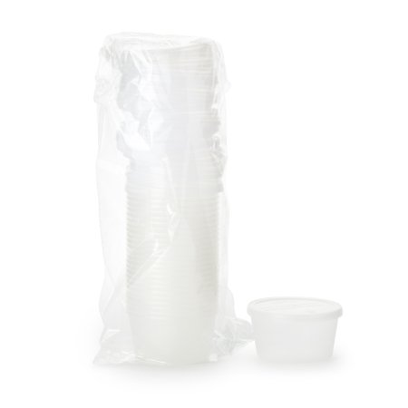 Dawn Mist - Denture Cup 8 oz. Clear Snap-On Lid Reusable - DCPC