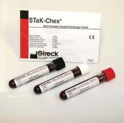 Streck Laboratories STaK-Chex Hematology Control Whole Blood Low Level / Normal Level / High Level 12 X 4.0 mL - 225512