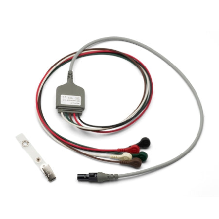 Welch-Allyn Cable, ECG Micropaq 5-Lead, Shielded, 2 Foot Cable with 2 Foot Lead Wires, Snap Connectors Micropaq Wearable Monitor - 008-0522-00