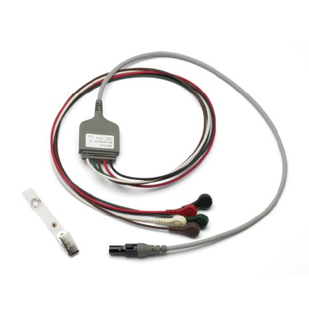 Micropaq - Cable, ECG 5-Lead, Shielded, 2 Foot Cable with 2 Foot Lead Wires, Snap Connectors For use with Wearable Monitor - 008-0522-00