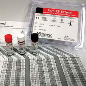Streck Laboratories Para 12 Extend Hematology Control Low Level / Normal Level / High Level 18 X 4.5 mL - 218770