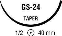 Caprosyn - Suture with Needle Absorbable Uncoated Undyed Suture Monofilament Polyester Size 0 36 Inch Suture 1-Needle 48 mm Length 1/2 Circle Taper Point Needle - CC-913