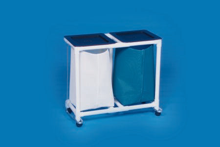 IPU Standard Double Hamper with Bags 4 Casters 39 gal. - VL LH2 FP