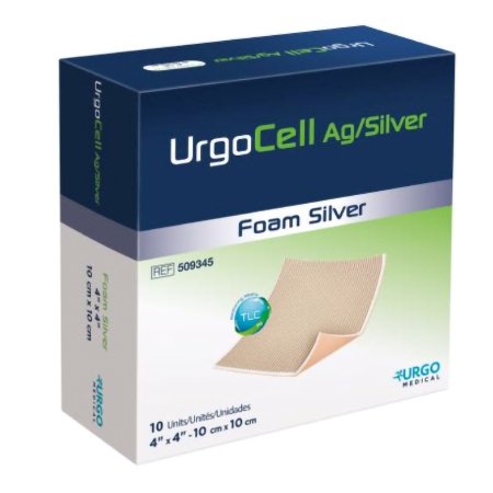 UrgoCell Ag - Silver Foam Dressing 4 X 4 Inch Square Sterile - 509345