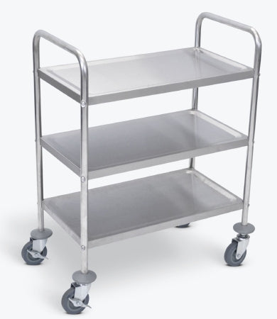 Luxor Utility Cart Stainless Steel 16 X 26 X 35 Inch 3 Shelves - L100S3