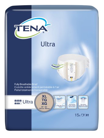 SCA Personal Care TENA Ultra Adult Incontinent Brief Tab Closure X-Large Disposable Heavy Absorbency - 68010