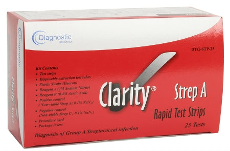Clarity - Throat Swab 25 Swabs per Pack Streptococcus Group A Test - DTG-STPSWABS